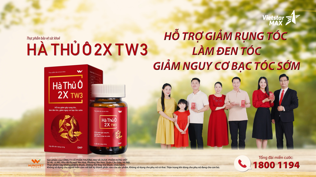 VietstarMAX | TVC quảng cáo – Hà Thủ Ô 2X TW3 